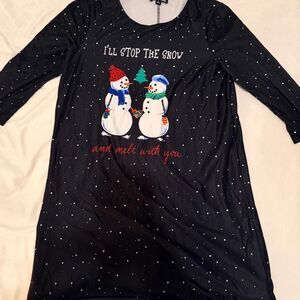 Women's Black and Navy Dress